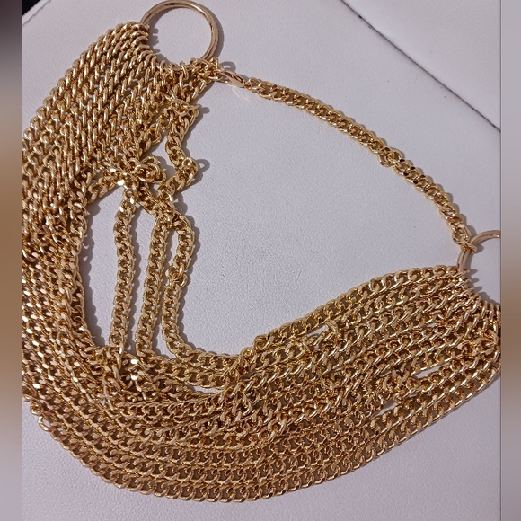 Women Gold Fashion Multi Layered chain Belt - Picture 2 of 3